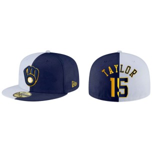 Tyrone Taylor Brewers White Navy Split 59FIFTY Hat