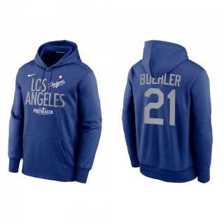 Walker Buehler Los Angeles Dodgers Royal 2021 Postseason Authentic Collection Dugout Pullover Hoodie