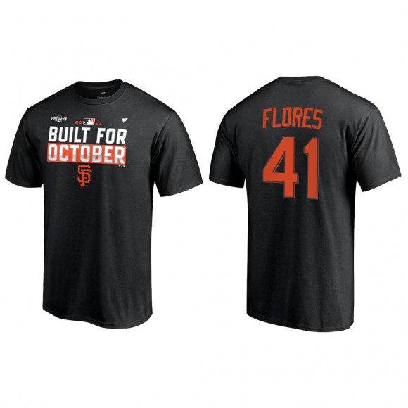 Wilmer Flores San Francisco Giants Black 2021 Postseason Locker Room T-Shirt