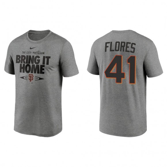 Wilmer Flores San Francisco Giants Gray 2021 Postseason Proving Grounds T-Shirt