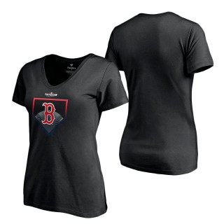 Women's Boston Red Sox Black 2021 Postseason Around the Horn T-Shirt
