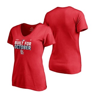 Women's Cardinals Red 2021 Postseason Locker Room T-Shirt