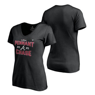 Women's Atlanta Braves Black 2021 Division Series Winner Locker Room T-Shirt