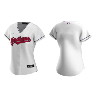 Women's Cleveland Indians White Replica Home Jersey