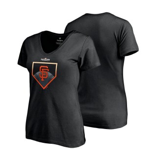Women Giants Fanatics Branded Black 2021 Postseason Around the Horn T-Shirt
