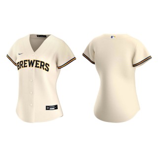 Women's Milwaukee Brewers Cream Replica Home Jersey
