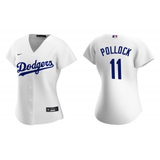Women's Los Angeles Dodgers A.J. Pollock White Replica Home Jersey
