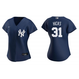 Women's New York Yankees Aaron Hicks Navy Replica Alternate Jersey