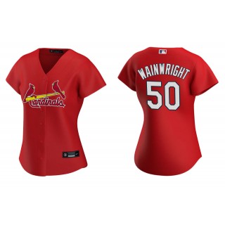 Women's St. Louis Cardinals Adam Wainwright Red Replica Alternate Jersey