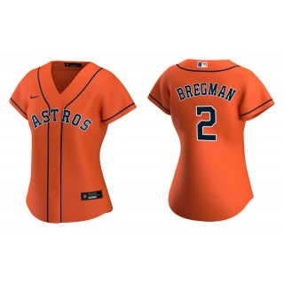 Women's Houston Astros Alex Bregman Orange Replica Alternate Jersey