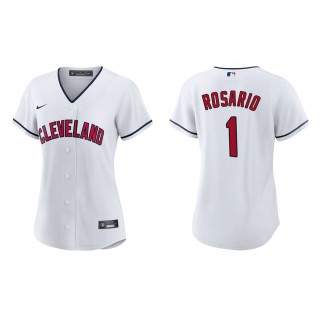 Women's Cleveland Indians Amed Rosario White Replica Alternate Jersey