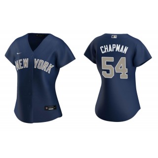 Women's New York Yankees Aroldis Chapman Navy Replica Navy Jersey