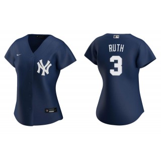Women's New York Yankees Babe Ruth Navy Replica Alternate Jersey
