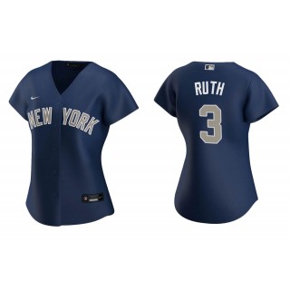 Women's New York Yankees Babe Ruth Navy Replica Navy Jersey