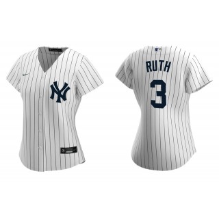 Women's New York Yankees Babe Ruth White Replica Home Jersey
