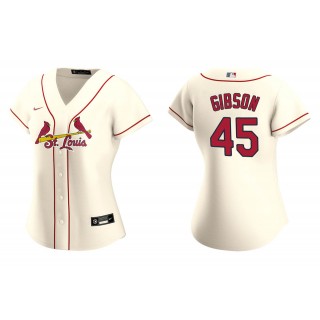 Women's St. Louis Cardinals Bob Gibson Cream Replica Alternate Jersey