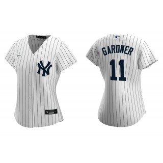 Women's New York Yankees Brett Gardner White Replica Home Jersey