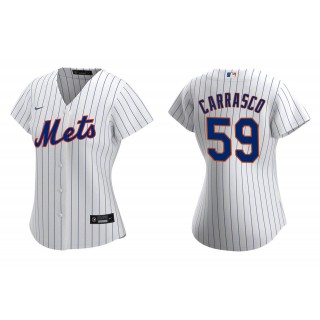 Women's New York Mets Carlos Carrasco White Replica Home Jersey