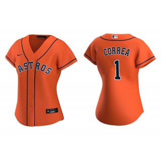 Women's Houston Astros Carlos Correa Orange Replica Alternate Jersey