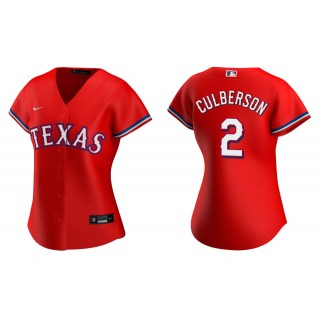 Women's Texas Rangers Charlie Culberson Red Replica Alternate Jersey