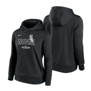 Women's White Sox Black 2021 Postseason Authentic Collection Dugout Pullover Hoodie