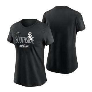 Women's White Sox Black 2021 Postseason Authentic Collection Dugout T-Shirt