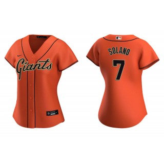Women's San Francisco Giants Donovan Solano Orange Replica Alternate Jersey