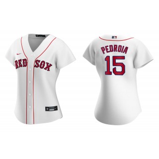 Women's Boston Red Sox Dustin Pedroia White Replica Home Jersey