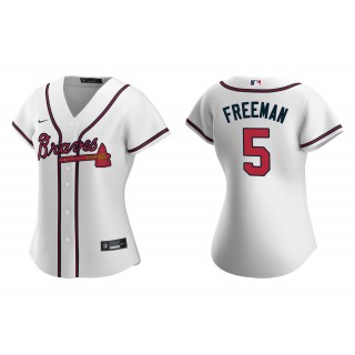 Women's Atlanta Braves Freddie Freeman White Replica Home Jersey