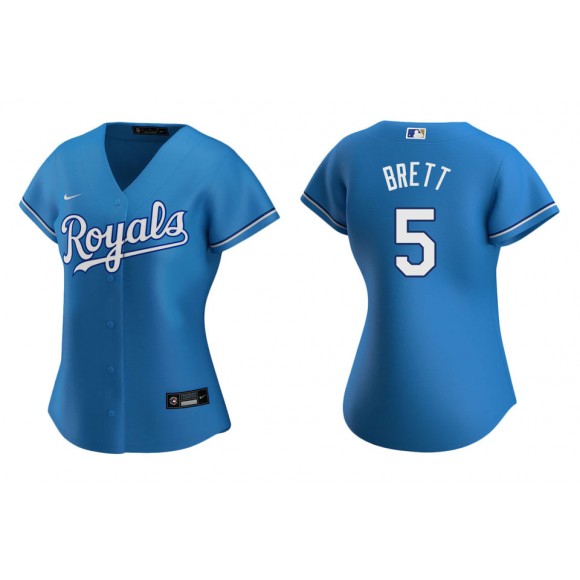 Women's Kansas City Royals George Brett Light Blue Replica Alternate Jersey