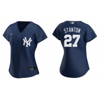 Women's New York Yankees Giancarlo Stanton Navy Replica Alternate Jersey