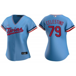 Women's Minnesota Twins Gilberto Celestino Light Blue Replica Alternate Jersey