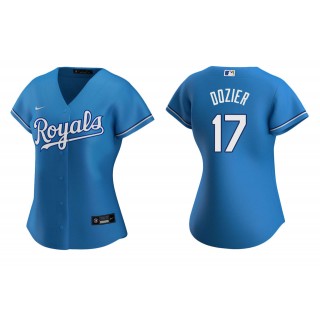 Women's Kansas City Royals Hunter Dozier Light Blue Replica Alternate Jersey