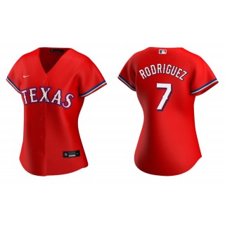 Women's Texas Rangers Ivan Rodriguez Red Replica Alternate Jersey