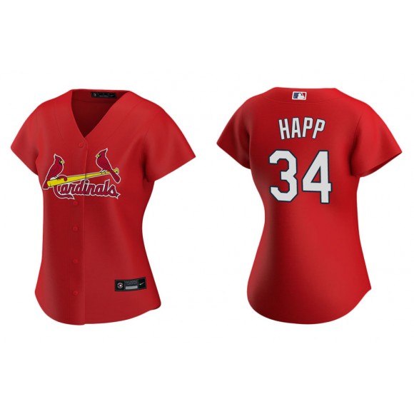 Women's St. Louis Cardinals J.A. Happ Red Replica Alternate Jersey