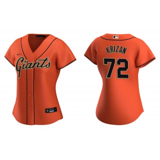 Women's San Francisco Giants Jason Krizan Orange Replica Alternate Jersey