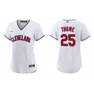 Women's Cleveland Indians Jim Thome White Replica Alternate Jersey