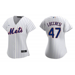 Women's New York Mets Joey Lucchesi White Replica Home Jersey