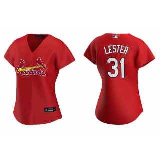 Women's St. Louis Cardinals Jon Lester Red Replica Alternate Jersey
