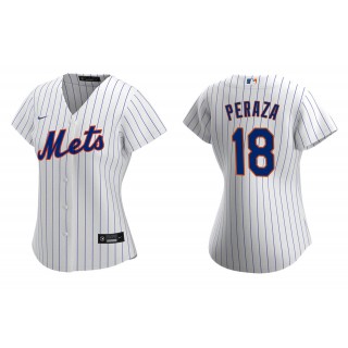 Women's New York Mets Jose Peraza White Replica Home Jersey