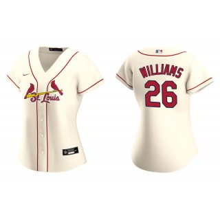 Women's St. Louis Cardinals Justin Williams Cream Replica Alternate Jersey