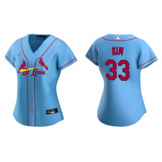 Women's St. Louis Cardinals Kwang-hyun Kim Light Blue Replica Alternate Jersey
