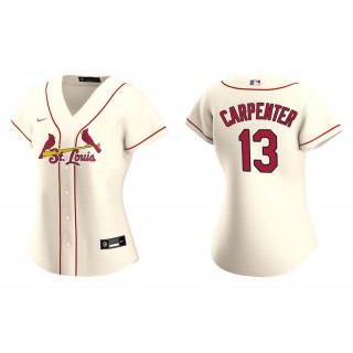 Women's St. Louis Cardinals Matt Carpenter Cream Replica Alternate Jersey