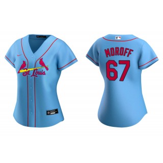 Women's St. Louis Cardinals Max Moroff Light Blue Replica Alternate Jersey