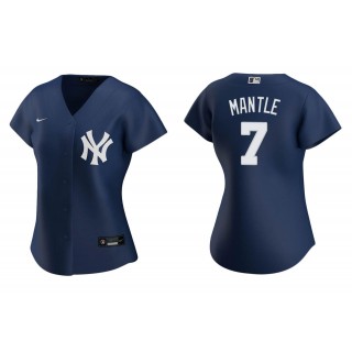 Women's New York Yankees Mickey Mantle Navy Replica Alternate Jersey