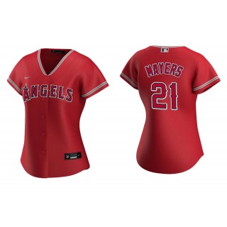 Women's Los Angeles Angels Mike Mayers Red Replica Alternate Jersey