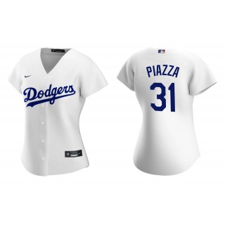Women's Los Angeles Dodgers Mike Piazza White Replica Home Jersey