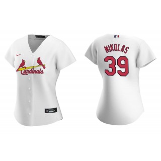 Women's St. Louis Cardinals Miles Mikolas White Replica Home Jersey