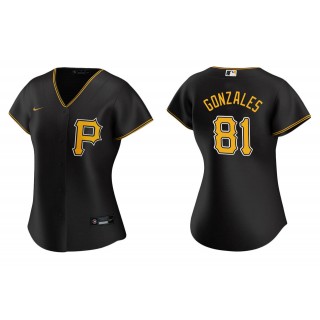 Women's Pittsburgh Pirates Nick Gonzales Black Replica Alternate Jersey