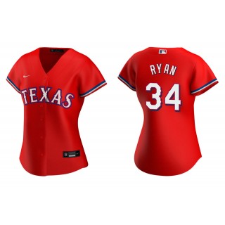 Women's Texas Rangers Nolan Ryan Red Replica Alternate Jersey